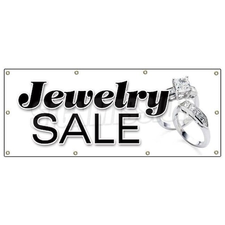 JEWELRY SALE BANNER SIGN Signs Store Jeweler Watches Ring Earrings